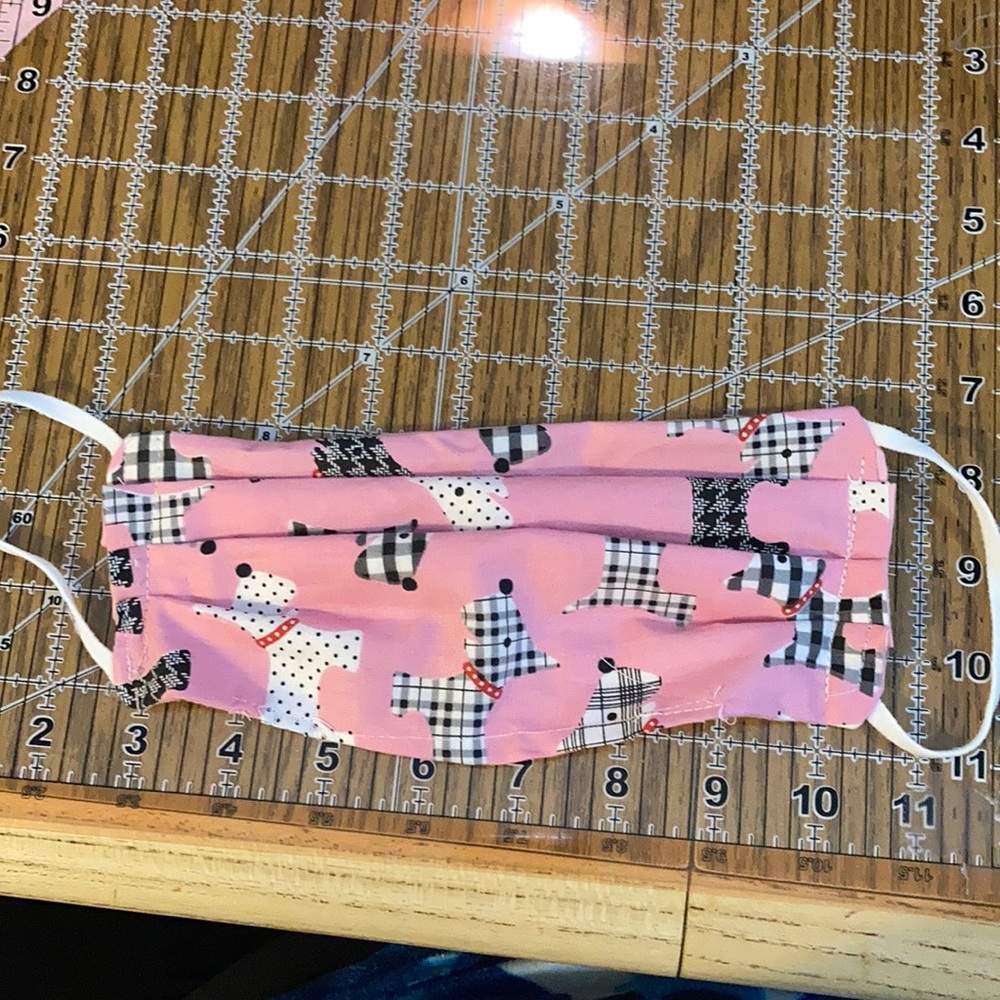 Handmade Scottish /westie terrier filter face mask